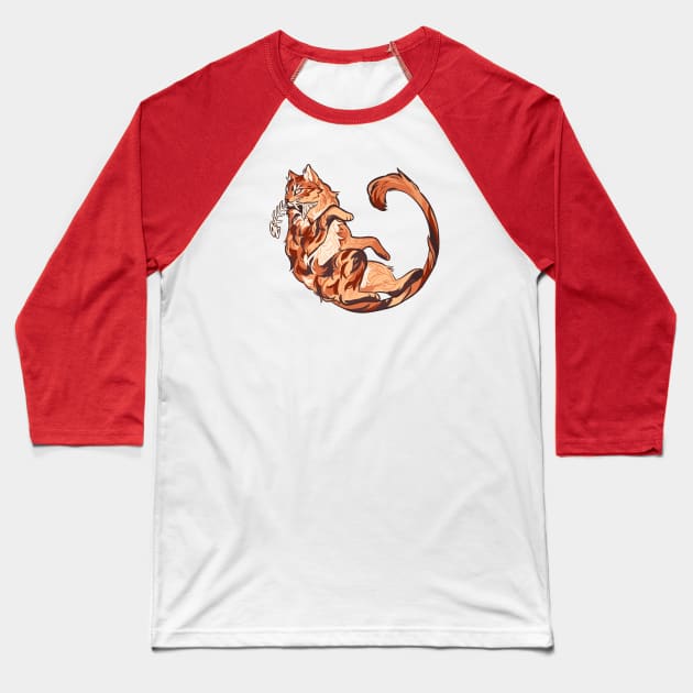 Trash Cat Baseball T-Shirt by Marzipan Art